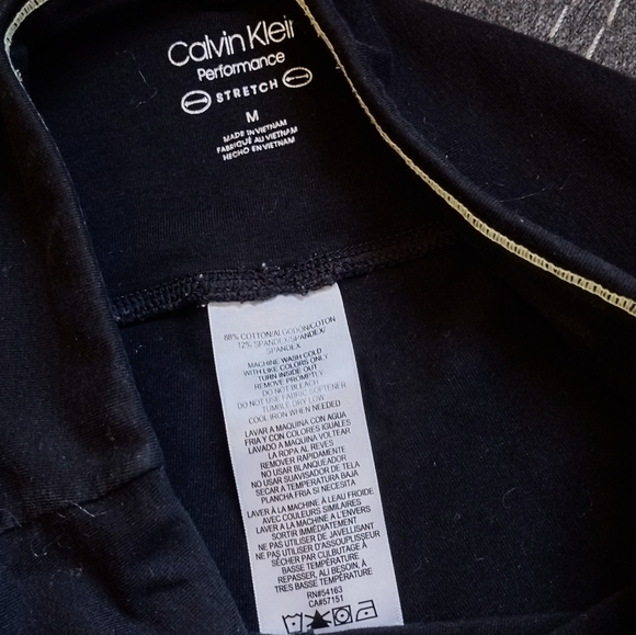 🏃 Calvin Klein Performance Black Athletic Active Stretch Leggings Medium NWOT - Picture 6 of 6